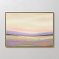 Original hand painted lavender peach sage abstract landscape oil painting canvas wall art, nordic scandinavian elegant luxury modern living room home