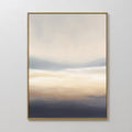 Original hand painted navy cream gold atmospheric sky oil painting canvas wall art, nordic scandinavian elegant luxury modern coastal bedroom home dec