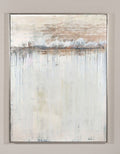 Original hand painted ivory pearl abstract coastal oil painting canvas wall art, dripping texture nordic scandinavian minimalist elegan