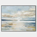 Original hand painted pearl coastal abstract oil painting canvas wall art, nordic scandinavian elegant luxury minimalist modern living