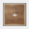 Original hand painted amber golden brown textured abstract oil painting canvas wall art, nordic scandinavian minimalist elegant luxury