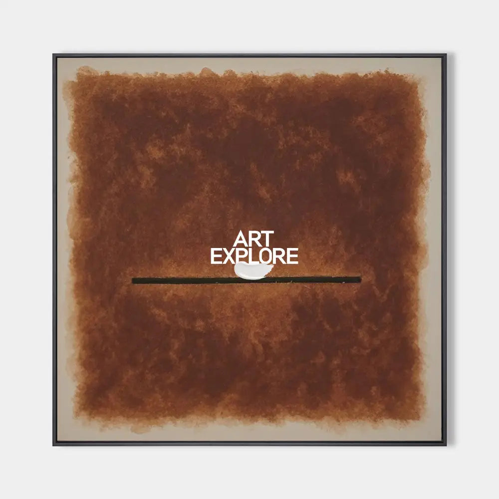 Original hand painted sienna burnt umber abstract oil painting canvas wall art, nordic scandinavian minimalist elegant luxury modern li