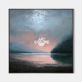 Original hand painted blush sunset atmospheric oil painting canvas wall art, nordic scandinavian elegant luxury modern coastal living r