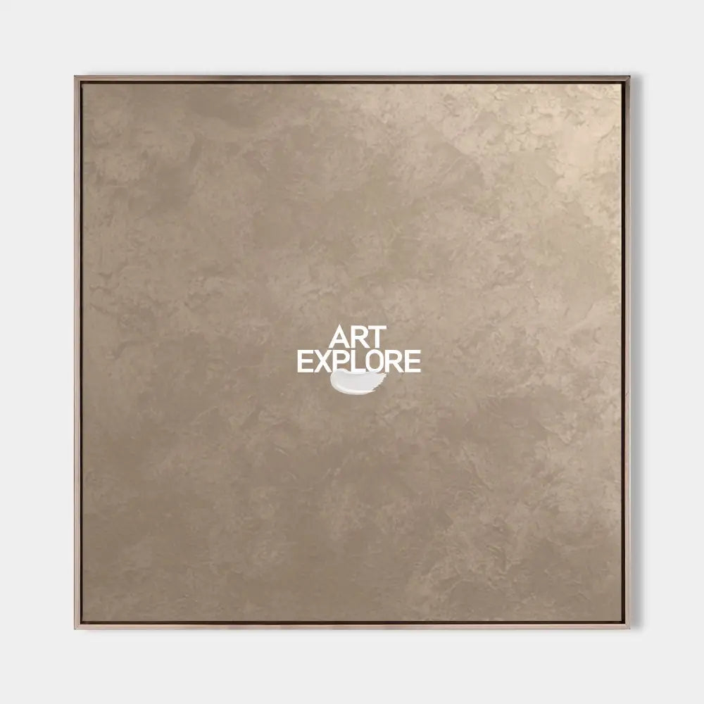 Original hand painted warm taupe sandy abstract oil painting canvas wall art, nordic scandinavian minimalist elegant luxury modern livi