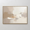 Original hand painted beige taupe ivory abstract oil painting canvas wall art, nordic scandinavian elegant luxury minimalist modern living room home d