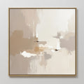 Original hand painted beige ivory taupe abstract oil painting canvas wall art, nordic scandinavian minimalist elegant luxury modern living room home d