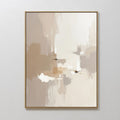 Original hand painted beige taupe ivory abstract oil painting canvas wall art, nordic scandinavian elegant luxury minimalist modern living room home d