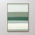 Original hand painted sage green grey white abstract horizontal oil painting canvas wall art, nordic scandinavian elegant minimalist luxury modern hom