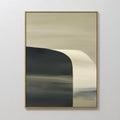 Original hand painted deep teal cream abstract wave oil painting canvas wall art, nordic scandinavian elegant luxury minimalist modern living room hom
