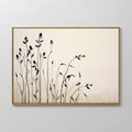 Original hand painted ivory black botanical silhouette oil painting canvas wall art, nordic scandinavian minimalist elegant luxury modern home decor i