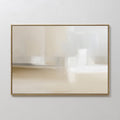 Original hand painted warm beige ivory grey abstract oil painting canvas wall art, nordic scandinavian elegant luxury minimalist modern living room ho