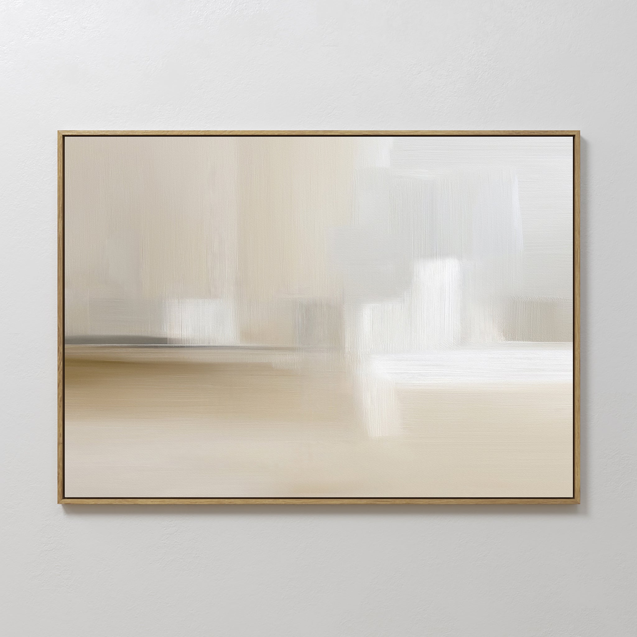 Original hand painted warm beige ivory grey abstract oil painting canvas wall art, nordic scandinavian elegant luxury minimalist modern living room ho