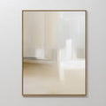Original hand painted ivory cream beige abstract oil painting canvas wall art, nordic scandinavian minimalist elegant luxury modern living room home d