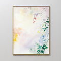 Original hand painted blush pink lavender green botanical floral oil painting canvas wall art, nordic scandinavian elegant luxury modern home decor in