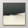 Original hand painted dark charcoal cream abstract landscape oil painting canvas wall art, nordic scandinavian elegant luxury minimalist modern home d