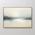 Original hand painted ivory teal charcoal abstract coastal seascape oil painting canvas wall art, nordic scandinavian elegant luxury minimalist modern