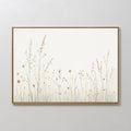 Original hand painted ivory wildflower oil painting canvas wall art, nordic scandinavian elegant luxury minimalist modern bedroom living room home dec