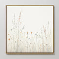 Hand painted original blush pink blue ivory wildflower oil painting canvas wall art, nordic scandinavian elegant luxury minimalist modern home decor i